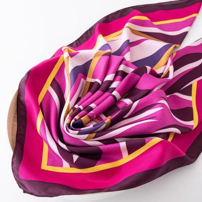 Retro Printed Small Square Scarf, Elegant and Fashionable Imitation Silk Scarf, High-end Sense Versatile Temperament Commuter Professional Scarf