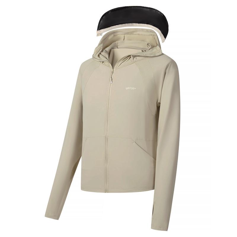 UPF50+Eisseide Sonnenschutz Damen Sommer Originalgarn UV-Schutz Dünn Atmungsaktiv Sonnenschutzmantel