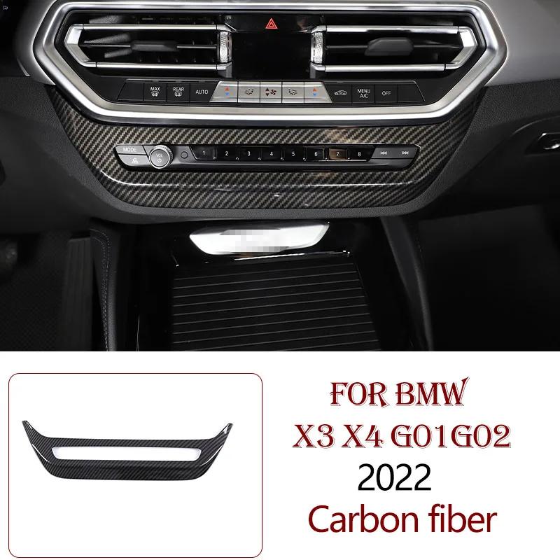 ABS Carbon Fiber For BMW X3 X4 G01 G02 2018-2025 Interior Kit Dashboard Console Gear Shift Panel Decoration Cover Trim Sticker