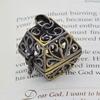 Hollow Magic Box Pendant DIY Necklace Accessories Copper Charms for Decor