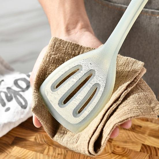 Silicone Cooking Utensils for Non-Stick Pot High Heat Resistant Spatula/Spoon/Turner with Stainless Steel Core for Pancake Eggs Fish