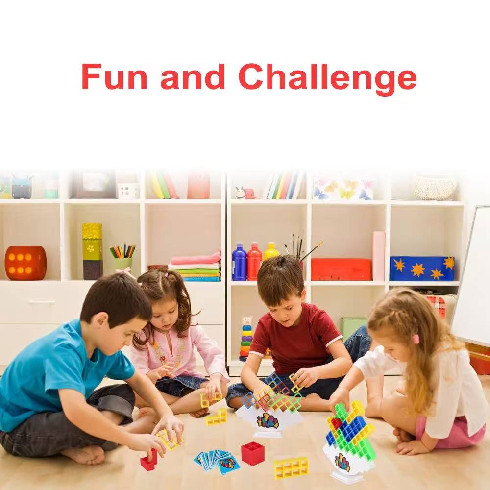 Non-Toxic Tetris Tower Balancing Stacking Toys Children Blocks Balance Tower Board Game Smart Balance Stacking Kids Toys