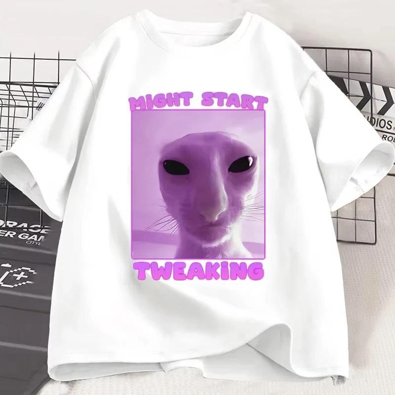 Funny Cat Enthusiast Weird Printed Tshirt for Women Cat Enthusiast Tshirt  Casual Trendy Fashion Short Sleeve Tshirt S