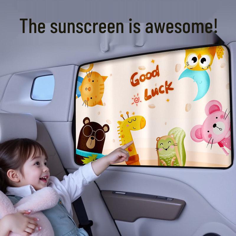 Children's Car Interior Sunshade Curtains for Rear Window