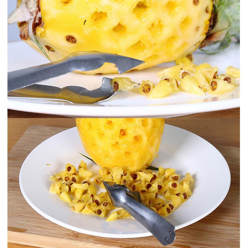 2pcs Stainless Steel Pineapple Clip Eye Peeler,Fruit Peeler Pineapple Corer Slicer Cutter Kitchen Knife Gadgets Pineapple Slicer