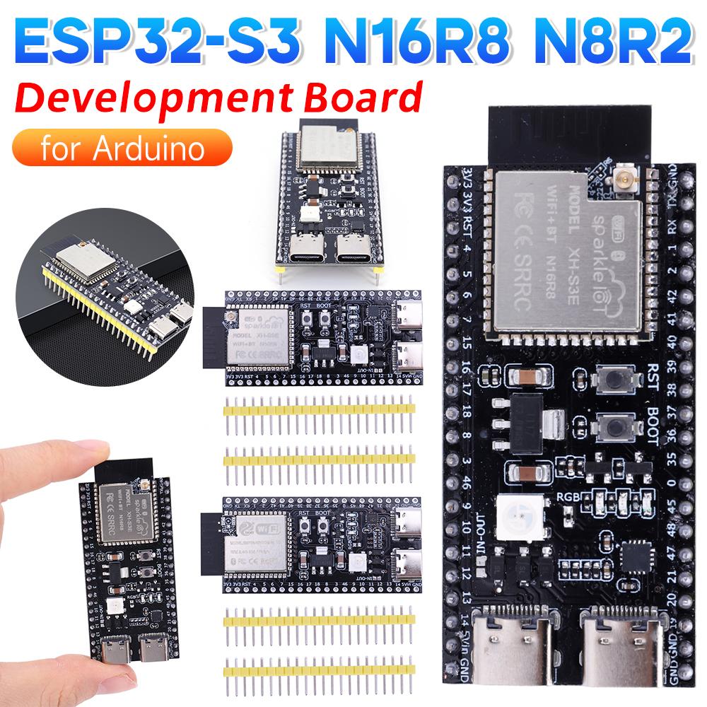 ESP32-S3 N16R8 N8R2 Dual Type-C Entwicklungsplatine CORE WROOM-1-N16R8 ESP32-S3-DevK 2.4G Wifi Modul Erweiterungsplatine für Arduino
