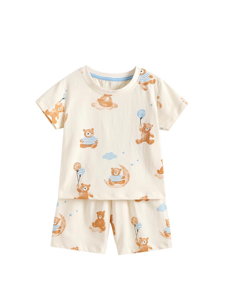 

Stylish Boys Summer Outfit: European-American Casual Round-Neck T-Shirt & Shorts 140cm