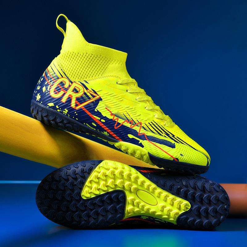 High-top Football Shoes Tf Broken Nails Artificial Turf AG Nails Youth Students Men and Women Training Sports Shoes