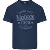 Vintage Rok 52. Urodziny 1973 Męska Lekka Bawełniana Koszulka Granatowa Koszulka Unisex