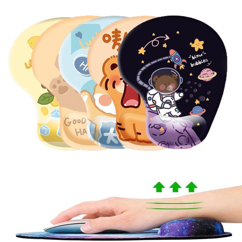 Non Slip Hand Support Mouse Mat Ergonomic Office Accessories Cartoon Wrist Rest Mousepad Office