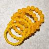 7A Grade Natural Yellow Agate Bracelet Ring Set for Men & Women
