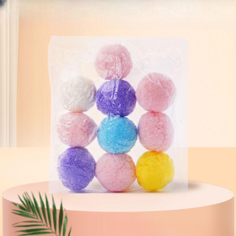 Silent Ball Cat Toy Self Hi Soothing Tool Plush Ball Household Cat Playing Stick Cat Toy Multi Specification Pet Cat Supplies