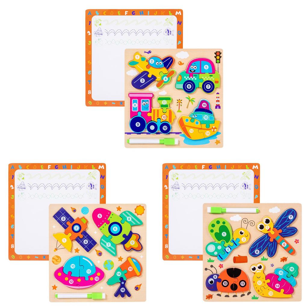 Wooden Childrens 3d Puzzle Board With Educational Benefits For Early Learning Play