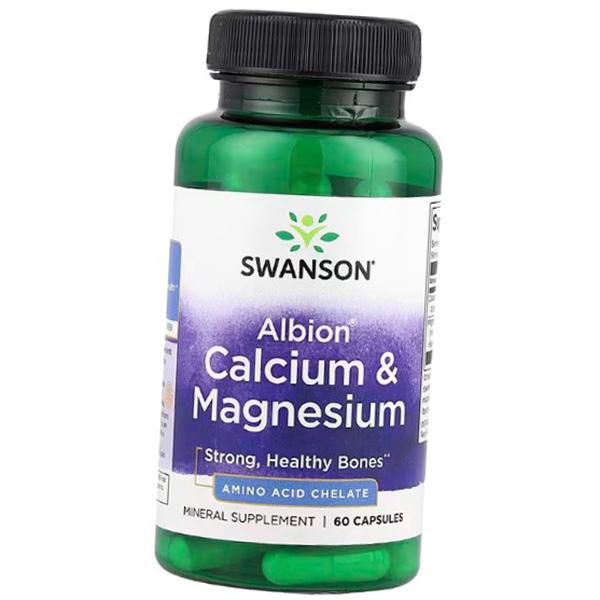 Albion Vápník a Hořčík, Albion Calcium and Magnesium, Swanson 60 kapslí (36280173)