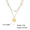Cazador Small Sun Pendant Necklace for Women Round Minimalist Double Chain on Neck Gift Stainless Steel Jewelry 2026 Wholesale