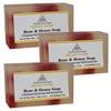 Khadi Pure Herbal Rose & Honey Soap, 125 G (Pack of 3),Red