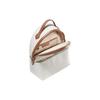 Michael Kors MK Sheila Gold Letter Logo Monogram Large Capacity Zipper Pocket Canvas Backpack Medium Women Backpack White 35F3G6HB6B-VANILLA