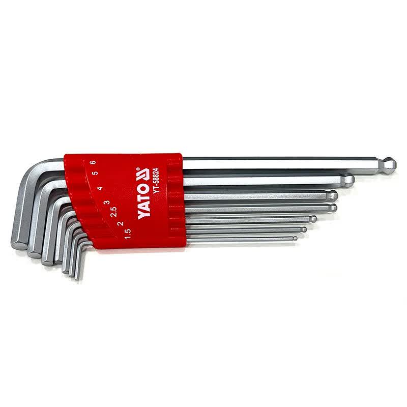 YATO Extra-Long Ball-End Hex Key Set