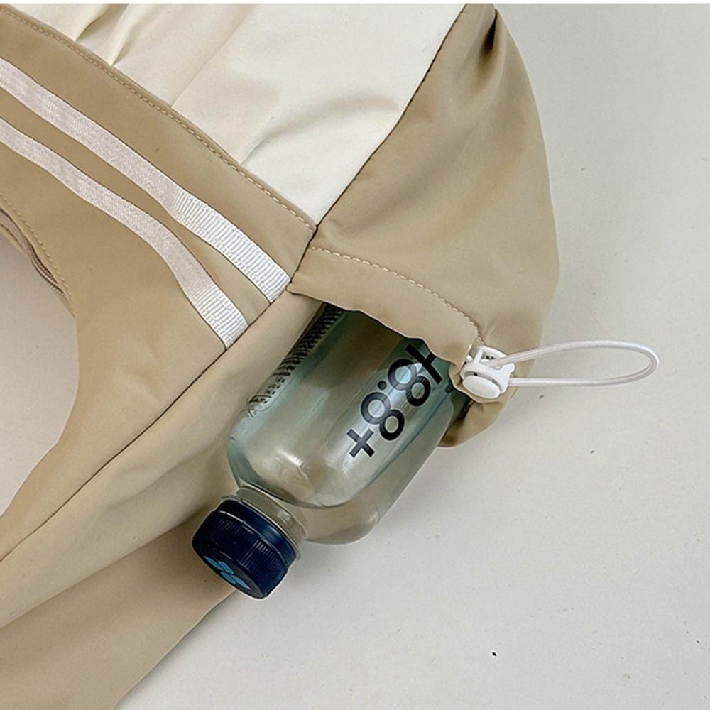 Oxford Cloth Stripe Underarm Bag Retro Sports Handbag Versatile Half Moon Bags  Women