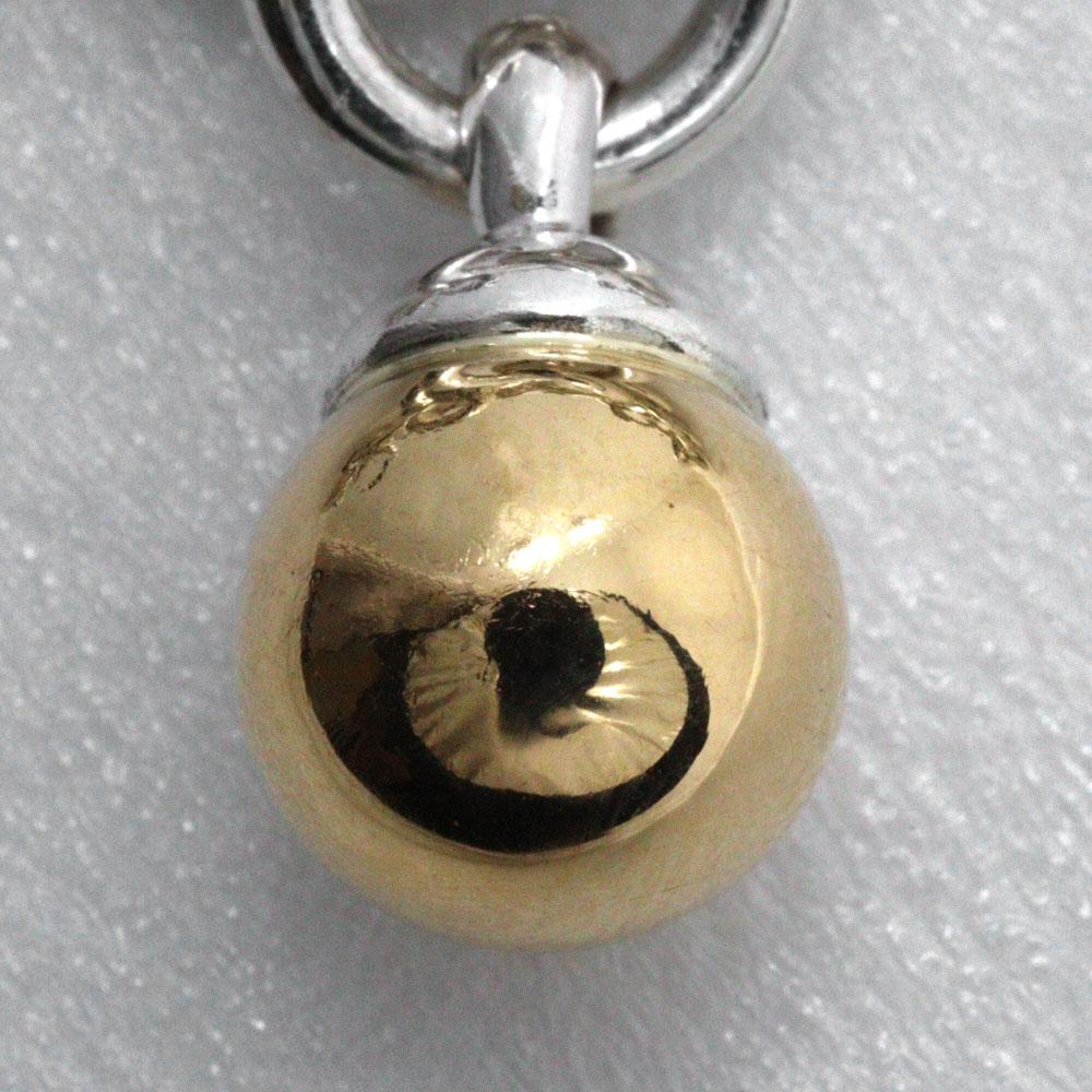 TIFFANY&Co. Hardware Dunkle Ball Bracelet Silver925/K18 Yellow Gold 33.7g Women Used