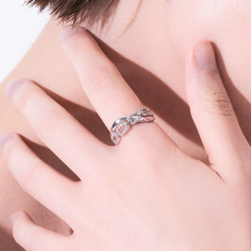 GEIGER Jewelry Cross Chain Open Ring GIBRWR003