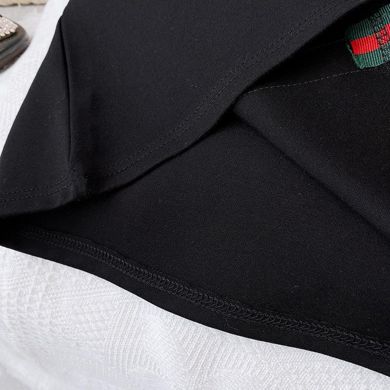 Letní dívčí bavlněné princeznovské šaty v korejském stylu s mašlí, s krátkým rukávem