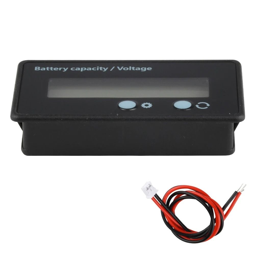 1Pcs DC 12V 24V 36V 48V 60V 72V Battery Gauge Front Setting and On/Off Button Voltage Meter