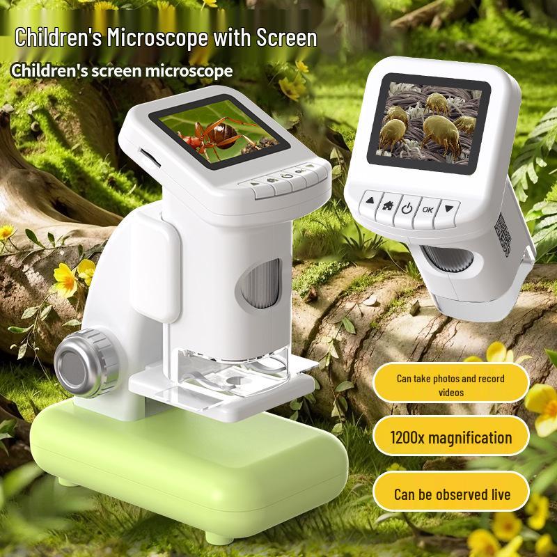 

Portable HD Digital Microscope with Display for Educational Use