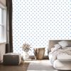 Hearts Wallpaper White and Azure 50x1000
