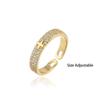 Inel Dama Cupru Zirconiu Auriu - Simple & Elegant Women's Engagement Ring, Cubic Zirconia Wedding Band, 925 Sterling Silver Plated Gold Ring