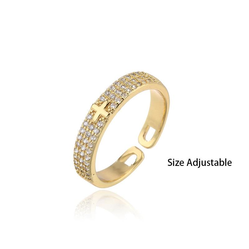 Inel Dama Cupru Zirconiu Auriu - Simple & Elegant Women's Engagement Ring, Cubic Zirconia Wedding Band, 925 Sterling Silver Plated Gold Ring