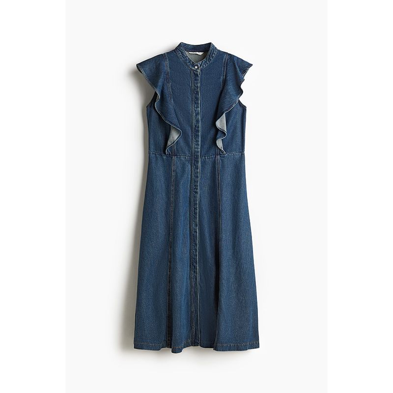 

HM Women s Fall Dress 2025 New Arrival Ruffles Denim Dress 1272624