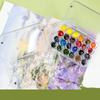 Portable 24-Slot Moisturizing Box for Watercolor Paints, 0.8ml X 24, Compact Magnetic Seal Travel-Friendly Palette