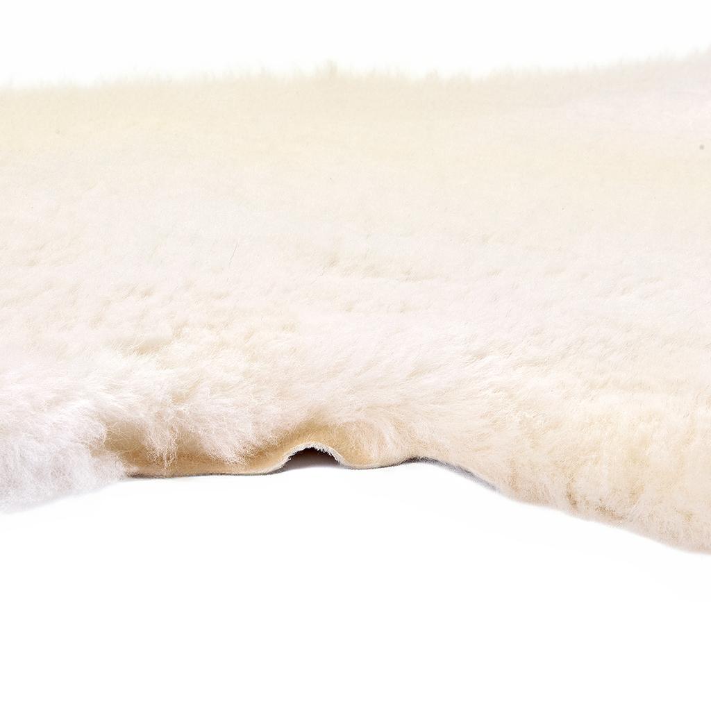 Natural White Sheepskin 110-120cm - sheared size 110-120cm