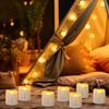 PChero Rechargeable LED Candle Lights, Flameless, USB Rechargeable, Night Light, Atmosphere Light, Timer Function, Pillar Candle, OutdoorIndoor