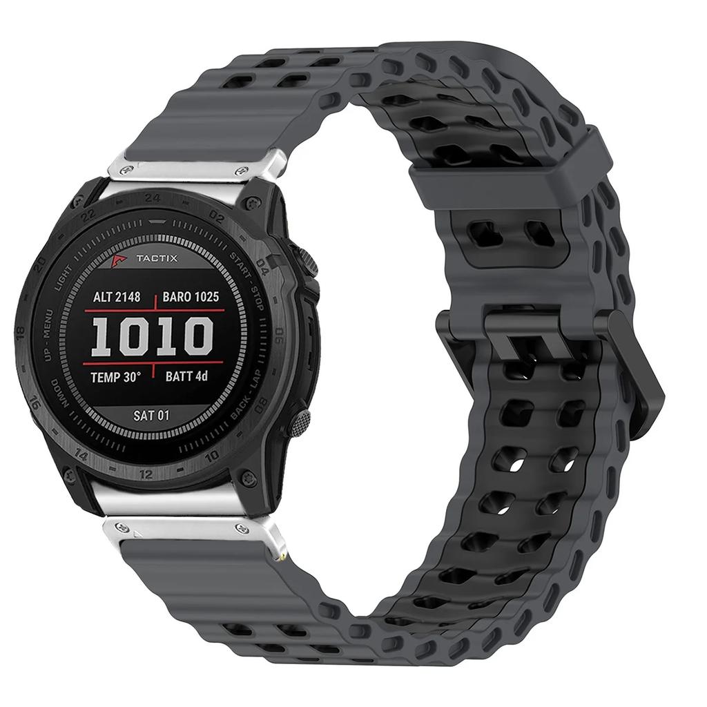 26mm Strap For Garmin Fenix 8 51mm Sport Silicone Wristband for Garmin Fenix 7XPro Instinst 3 Instinct 2X Solar Enduro 3 2 Band