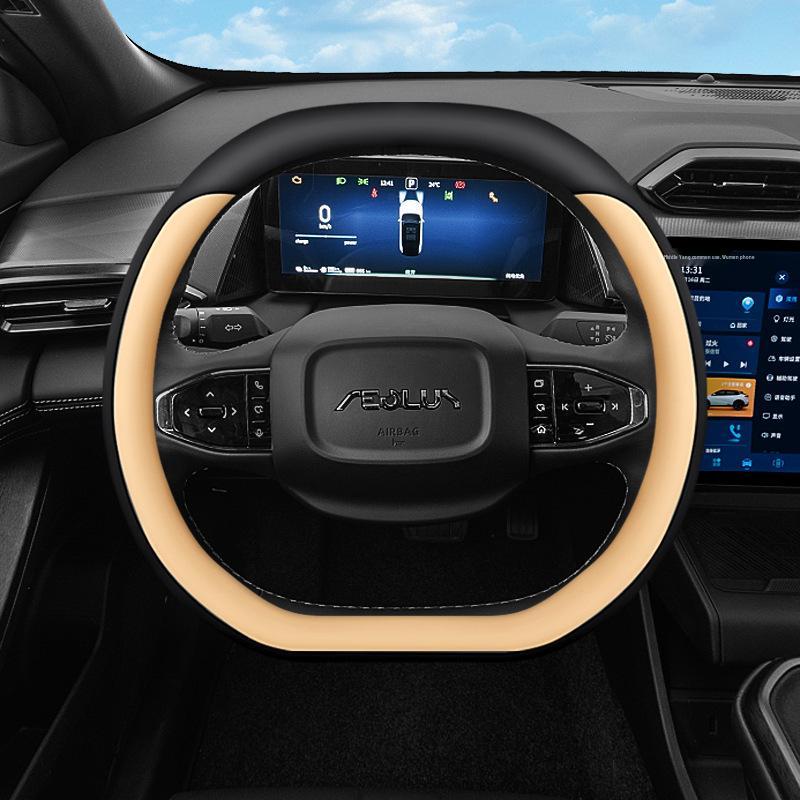 Genuine Leather Anti-Slip Steering Wheel Cover for Dongfeng Fengshen L7 - Ultra-Thin, Sweat-Proof, Universal Fit