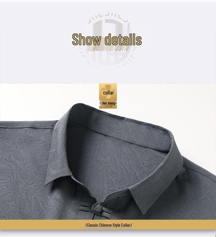 Summer Tang Suit: Lightweight Hanfu for Middle-Aged and Elderly Men - Ice Silk Short Sleeve Set