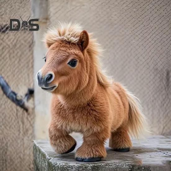 Jucărie Ponei de Pluș Electronic pentru Copii, Mers, Interactiv, Cal de Pluș, Jucărie pentru Copii Mici, Băieți, Fete, Jucărie Animal de Simulare Educativă