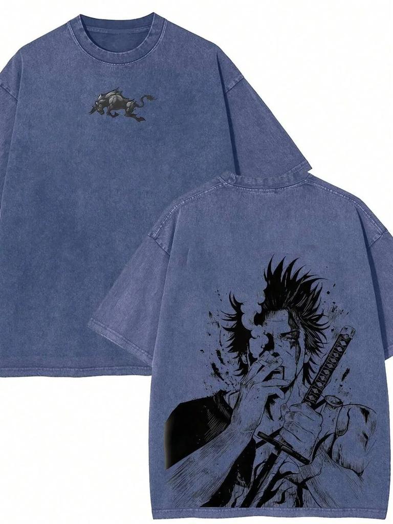 Black Clover Yami Sukehiro Graphic TShirt Men Anime Oversized Streetwear Tee