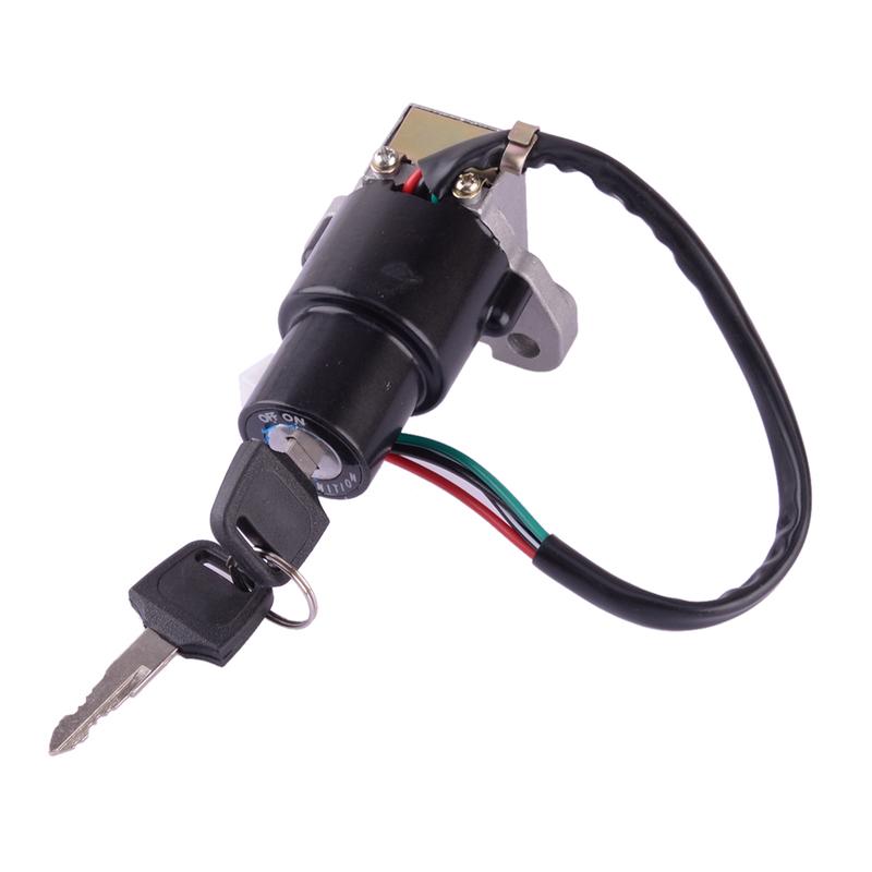 Ignition Switch Fuel Gas Cap Cover Lock Key Set 4-Pin Fit for Yamaha XT600 TW200 DT200 DT200R XT225 Serow