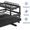 Dish Drying Rack for Kitchen Counter - Large Dish Rack with Drainboard, Adjustable Swivel SpoutRustproof Dish Drainer, Black