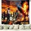 Led zeppelin Wall Tapestry Aesthetic Wall Hanging Printed Fabric Blanket Decorative Tapestries for Bedroom Living Room Home Decor