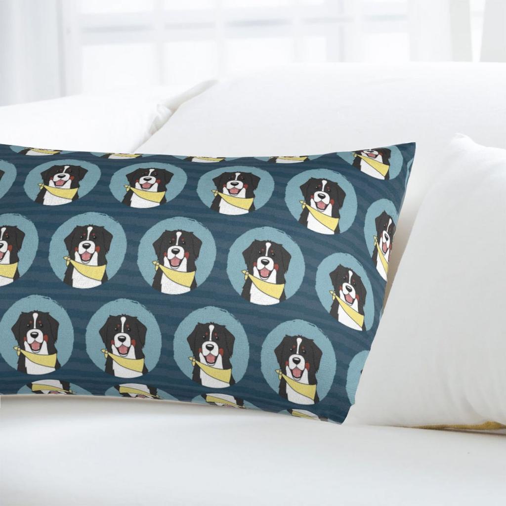Friendly Bernese Mountain Dog Animal Rectangle Pillowcase Cushion Cover Decorative Bedroom Bed Home Comfort Throw Pillow