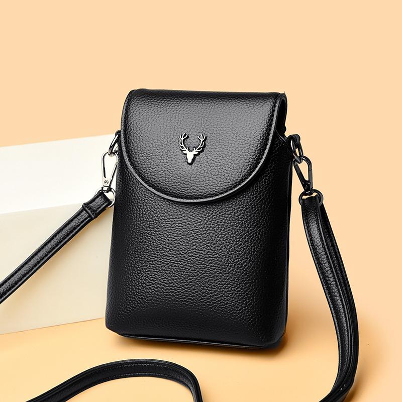 Fashion Small Shoulder Bag for Smartphone Ladies Mobile Phone Bag Zipper Flap Famous Brand Soft Leather Crossbody Bags for Women