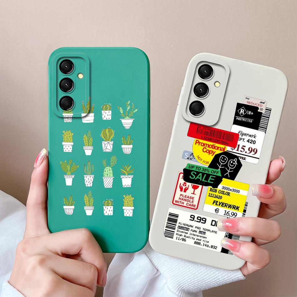 For Samsung Galaxy M35 5G Case Cute Cat Full Coverage Phone Shell For Samsung M 35 Anti Drop Soft Liquid Silicone Back Covers