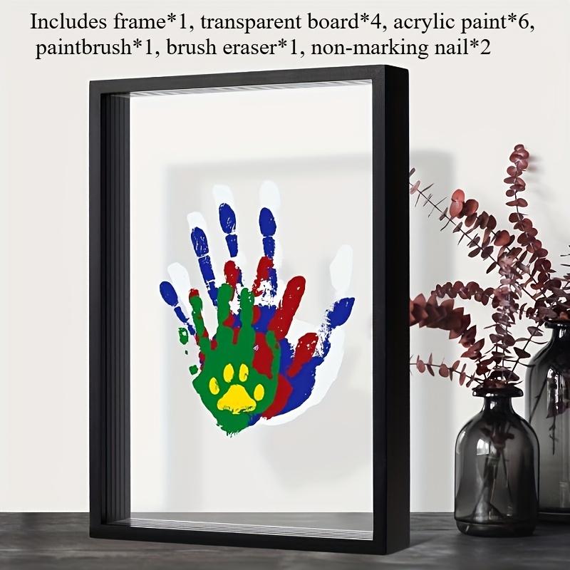 

Комплект рамок для семейных отпечатков рук, семейная рамка-сувенир, подарок на День святого Валентина, подарки для молодых и будущих родителей, рамка для художественной печати своими руками чёрный