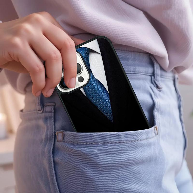 Suit Up Tie Phone Case For iPhone 17 Air 15 16e 14 13 Pro Max Coque 12 11 Pro Max PLUS cover