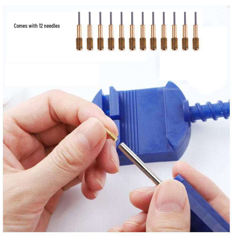 19-Piece Watch Repair Kit: Disassembly, Strap Replacement, Spring Bars, Strap Remover, Punch Pin Tool.