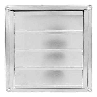 Trockner Abluftgitter 4 Zoll Quadrat 304 Edelstahl Außenwand Abluftgitter mit Nylongewebe zum Halten